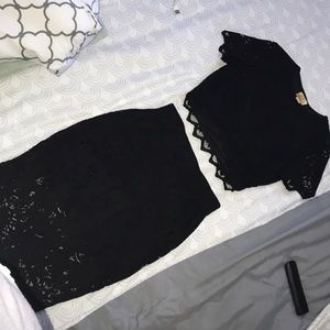 H&M two piece crop top and skirt